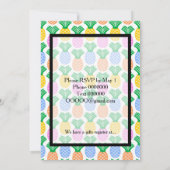 Faire-part de mariage Motif d'ananas tropical (Dos)