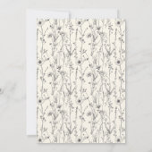 Faire-part de mariage motif fleur sauvage délicat (Dos)