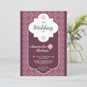 Faire-part de mariage Motif géométrique (Debout devant)