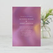 Faire-part de mariage Motif moderne Ombre métalliq (Debout devant)