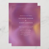 Faire-part de mariage Motif moderne Ombre métalliq (Devant / Derrière)