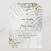 faire-part de mariage motif rose (Devant / Derrière)