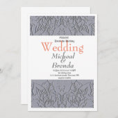 Faire-part de mariage Motif Rose en pierre (Devant / Derrière)