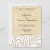 Faire-part de mariage Motif Silver & Tan Swirl (Devant)