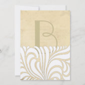 Faire-part de mariage Motif Silver & Tan Swirl (Dos)