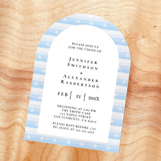Faire-part de mariage motif voilier