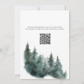 Faire-part de mariage Mountain Skyline avec code Q (Dos)