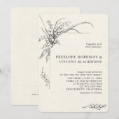 Faire-part de mariage Muguet (Devant / Derrière)