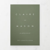Faire-part de mariage multi-événements minimal Ver (Page de couverture)
