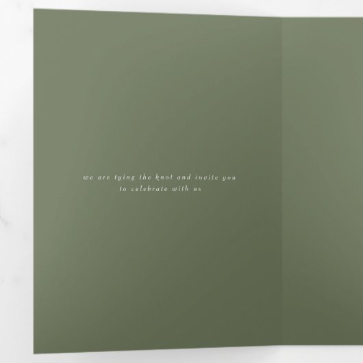 Faire-part de mariage multi-événements minimal Ver (Intérieur en premier)