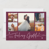 Faire-part de mariage multi-photos Cranberry avec (Devant)