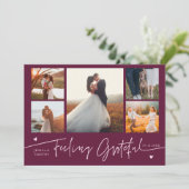 Faire-part de mariage multi-photos Cranberry avec (Debout devant)