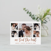 Faire-part de mariage multi-photos en écriture déc (Debout devant)