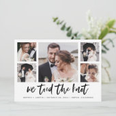 Faire-part de mariage multi-photos en script décon (Debout devant)