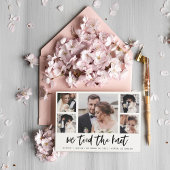 Faire-part de mariage multi-photos en script décon