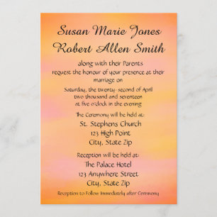 Faire-part de mariage multicolore