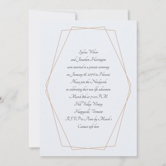 Faire-part de mariage multicolore argent neutre (Dos)