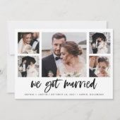 Faire-part de mariage multiphoto décontracté Scrip (Devant)