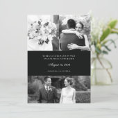 Faire-part de mariage multiphoto en noir (Debout devant)