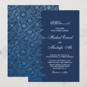 faire-part de mariage musculaire floral (Devant / Derrière)