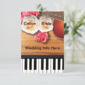 Faire-part de mariage musical (Debout devant)