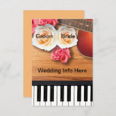 Faire-part de mariage musical (Devant / Derrière)