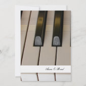 Faire-part de mariage musical Piano Keys (Dos)
