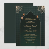 Faire-part de mariage musulman des lanternes du Ra (Devant / Derrière)