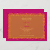 Faire-part de mariage musulman indou indien Mehndi (Devant / Derrière)