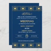 Faire-part de mariage musulmane traditionnelle ble (Devant / Derrière)