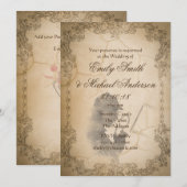 Faire-part de MARIAGE Mystère Meurtre Parchemin Vi (Devant / Derrière)