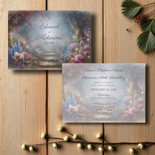 Faire-part de mariage mystique des forêts florales