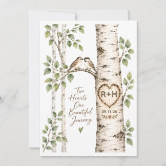 Faire-Part de Mariage Nature Initiales | Carte de