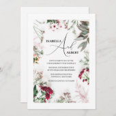 Faire-part de mariage naturel doux (Devant / Derrière)