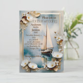 Faire-part de mariage nautique (Debout devant)