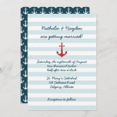 Faire-part de mariage nautique (Devant / Derrière)