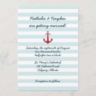 Faire-part de mariage nautique