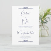 Faire-part de mariage nautique (Debout devant)