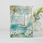 Faire-part de mariage nautique (Debout devant)