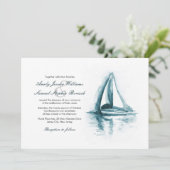 Faire-part de mariage nautique (Debout devant)