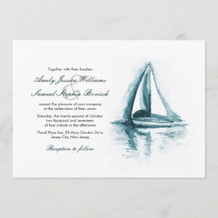 Faire-part de mariage nautique