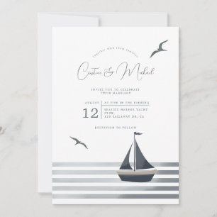 Faire-part de mariage nautique