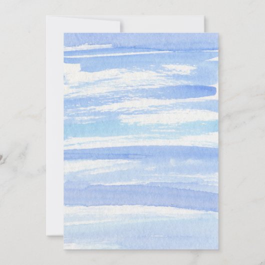 Faire-part de mariage nautique à voilier aquarelle (Dos)