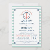 Faire-part de mariage nautique - Ancre (Devant)