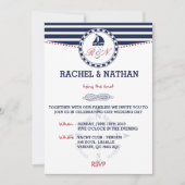 Faire-part de mariage nautique - Attache le noeud (Devant)