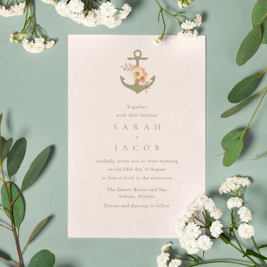 Faire-part de mariage nautique Boho