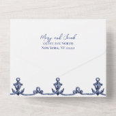 Faire-part de mariage nautique côtier (Verso)