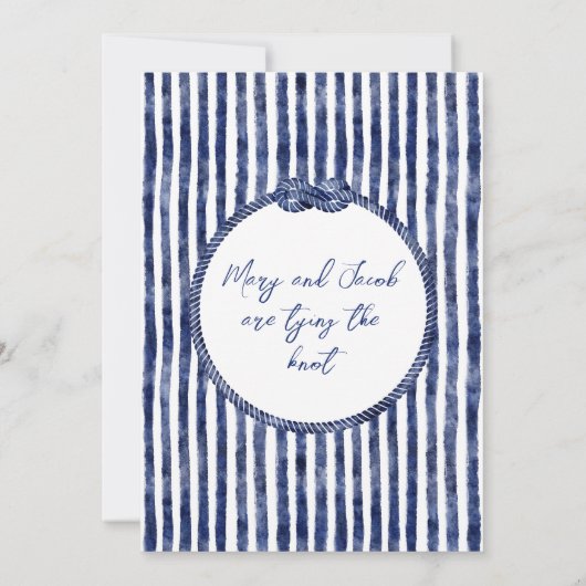 Faire-part de mariage nautique côtier (Dos)