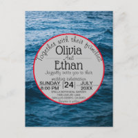 Faire-part de mariage nautique de la marine modern