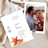 Faire-part de mariage nautique de plage de Starfis